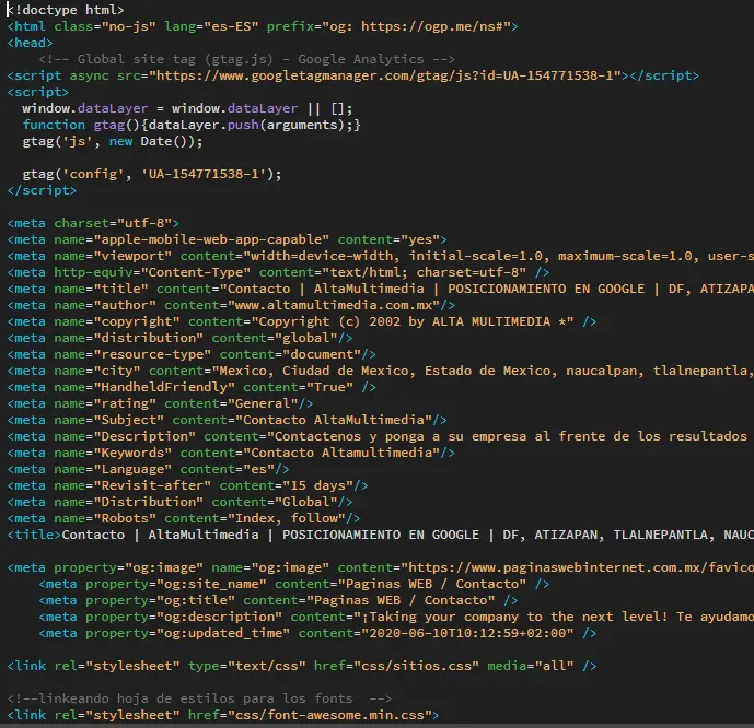 Desarrollo de páginas web